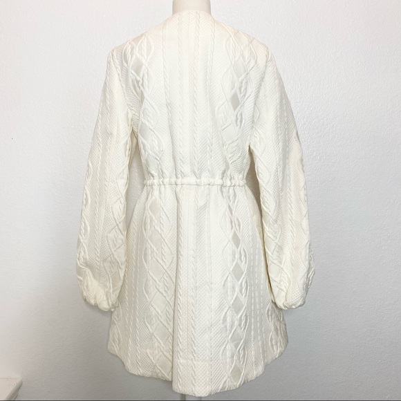 BCBGMAXAZRIA Cream Textured Coat - Picture 2 of 7